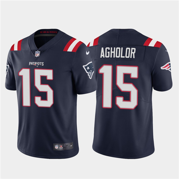 Men's New England Patriots #15 Nelson Agholor Navy Vapor Untouchable Limited Stitched Jersey